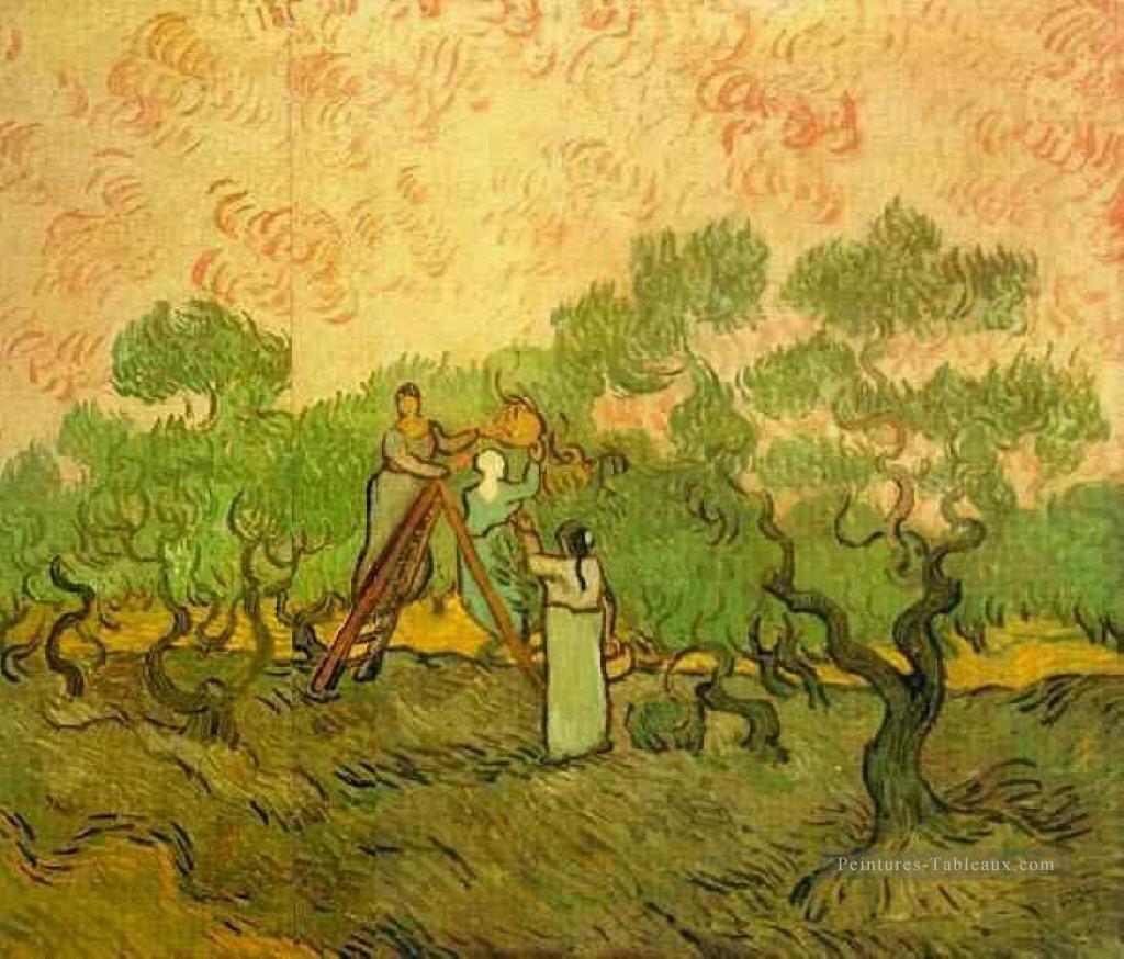 Cueillette d’olives Vincent van Gogh Peintures à l'huile